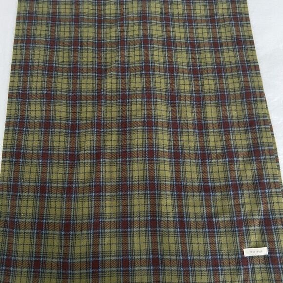 Plaid Scarf in Green and Brown - Picture 4 of 4